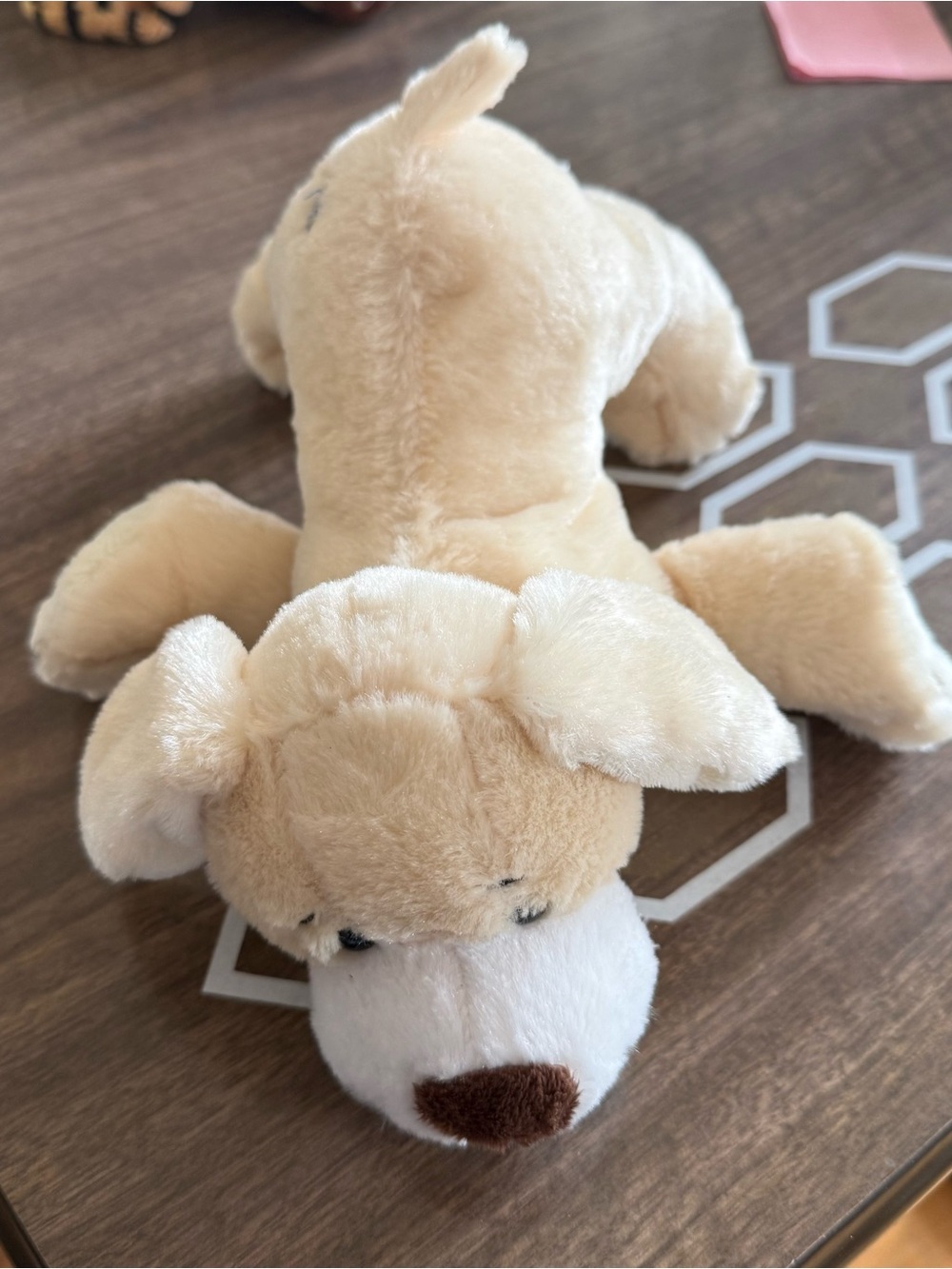 GANZ Cream & White Plush Dog Toy with Brown Nose